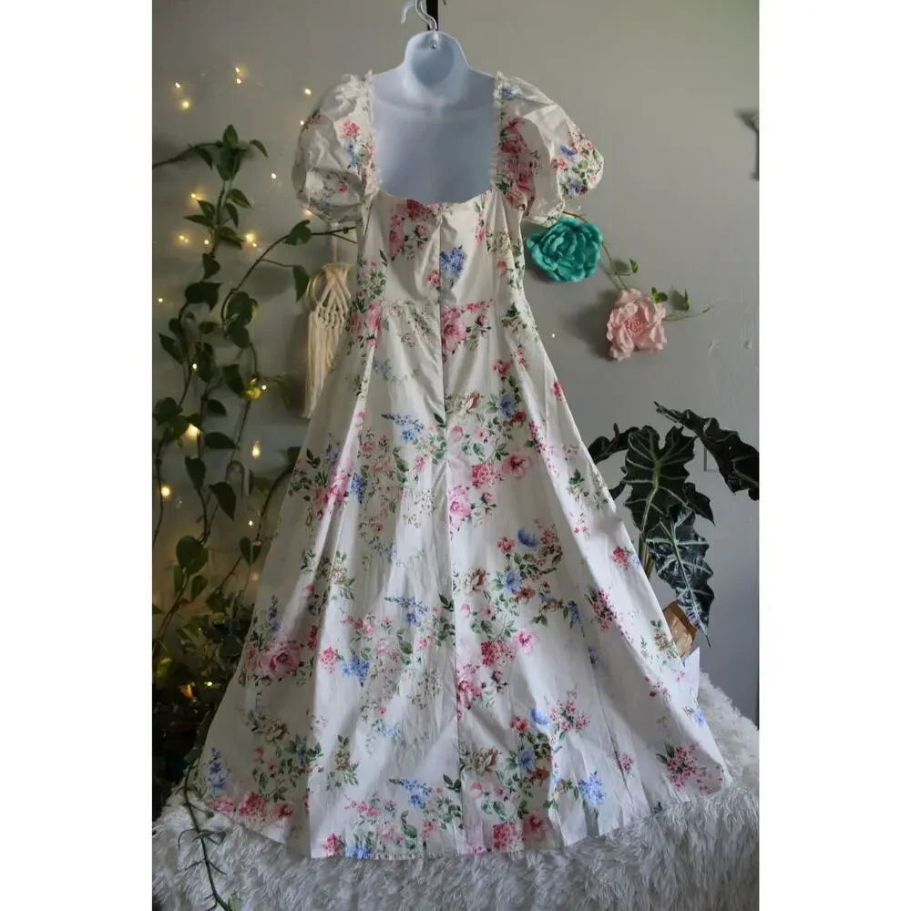Altar’d State Floral Puff Sleeve Maxi Dress Size Small msrp 99 - Picture 15 of 16